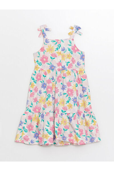 LC Waikiki Square Collar Floral Girl's Dress