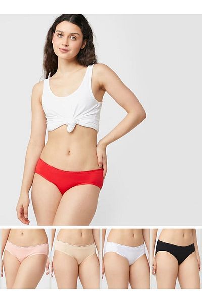 U.S. Polo Assn. Γυναικεία εσώρουχα 5 συσκευασιών Lycra Cotton Modal ψηλόμεση
