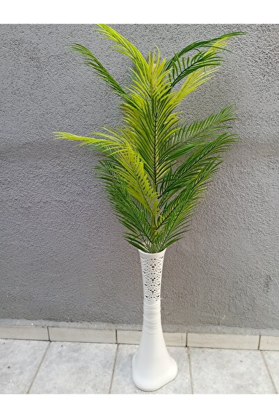 Cennet Home Areka bambu dalı desenli filayağı mika vazoda dekoratif yapay ağaç