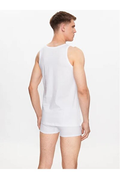 U.S. Polo Assn. Erkek Pamuklu 2'li Kutu Beyaz Atlet