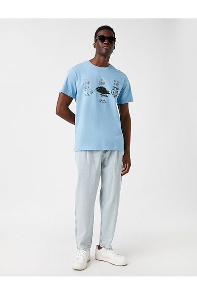 Koton Printed T-Shirt Short Sleeve Crew Neck