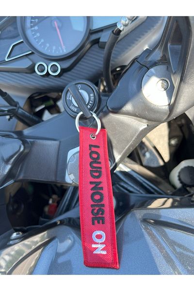 Yeles Loud Noise On Biker Fabric Keychain