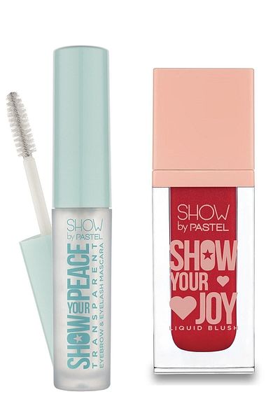 Show by Pastel Transparent Eyebrow and Eyelash Mascara + Pastel Show Your Joy Liquid Blush Liquid Blush 52