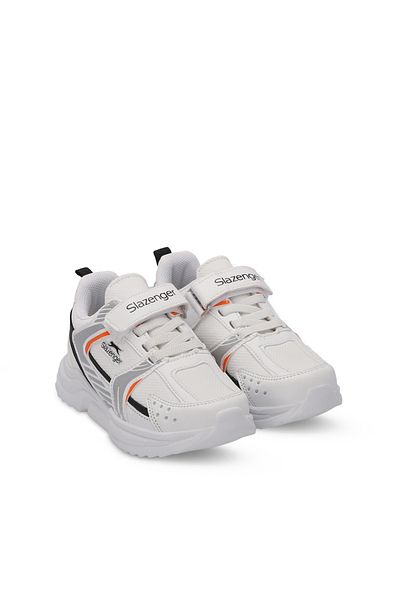 Slazenger White Orange Unisex Kids Sneaker Shoes