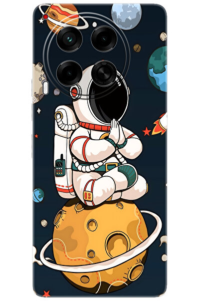 Camon Tecno 30 5G (CL7) Uyumlu Kılıf Desen Baskılı Silikon Astronot STK:695 CP-l7cW5WP