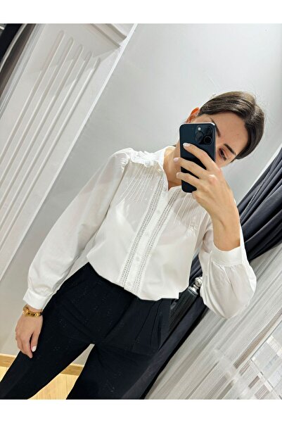 Ateilerdijle Cămașă albă cu scoici