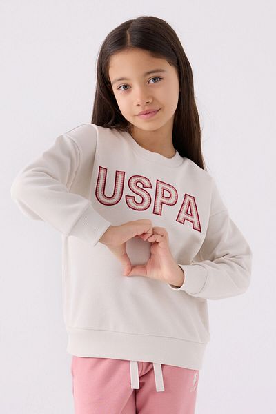 U.S. Polo Assn. Girl's White Tracksuit Set