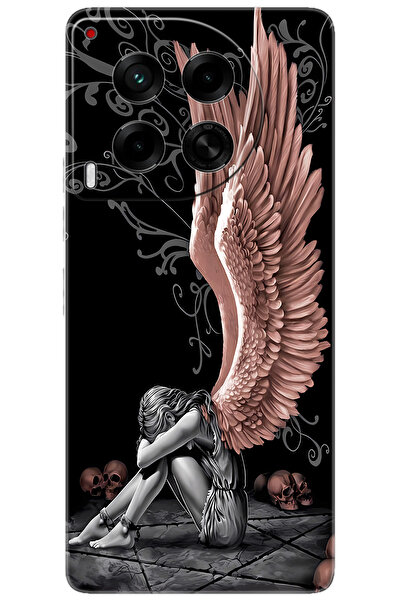 Camon Tecno 30 4g (CL6) Uyumlu Kılıf Desen Baskılı Silikon Enslaved Angel Stk...