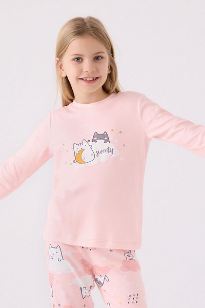 Rolypoly Girl's Pink Long Sleeve Pajama Set