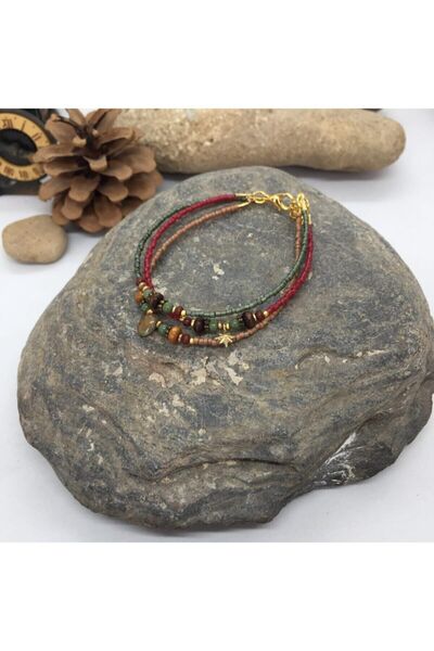 Porsuk Alternatif El Yapımı Etnik Otantik Hippi Bohem Çoklu Bileklik