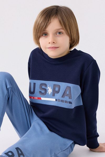 U.S. Polo Assn. Σετ φόρμας σκούρο μπλε για αγόρια