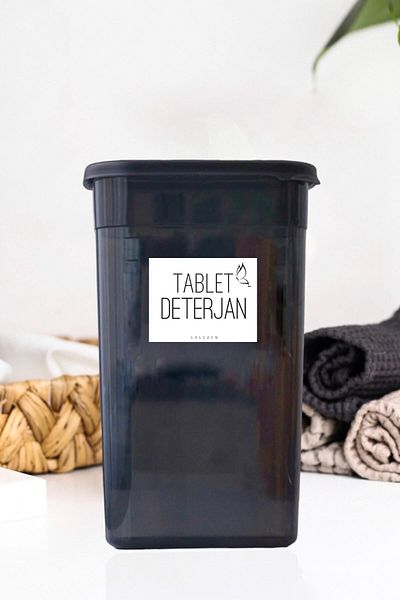 LALEZEN HOME علبة منظف أنثراسايت مع ملصق منظف أقراص 3200 مل