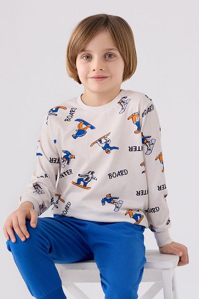 Rolypoly Costum de pijama cu mânecă lungă Cobalt pentru băieți