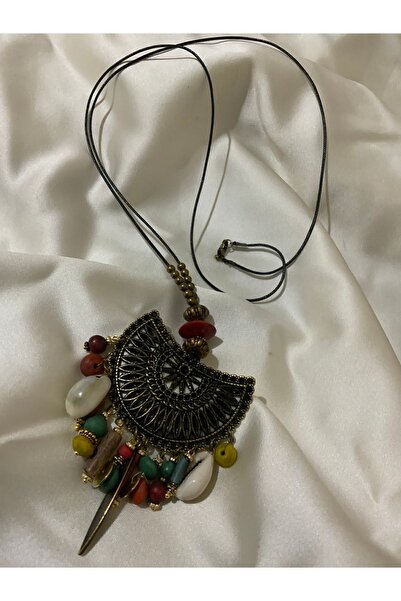 azra takı tasarım El Yapımı, Tazı Boncuklu Etnik Otantik Uzun Kadın Kolye