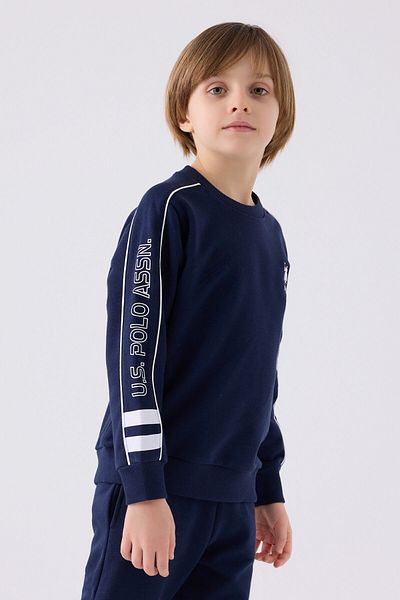 U.S. Polo Assn. Boy's Polo Tracksuit Set Us1937 - Navy Cream