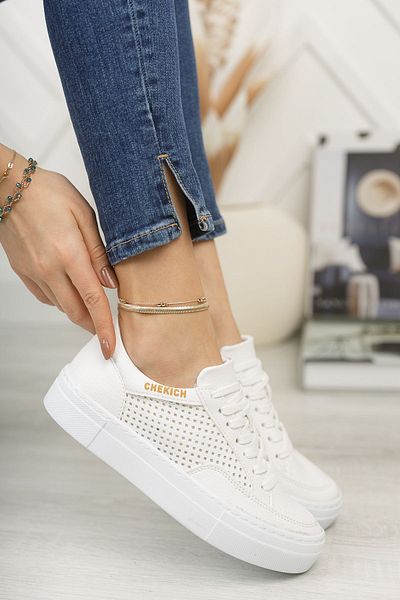 Chekich Segy CH015 CBT First Edition - Pantofi albi pentru femei