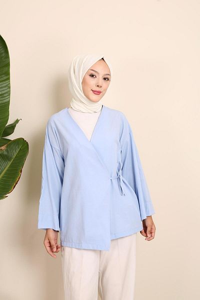 Nergis Neva Butik Kimono Tunic - Side Tie Design