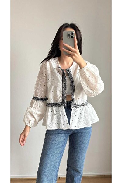 Ateilerdijle Біла сорочка з воланами