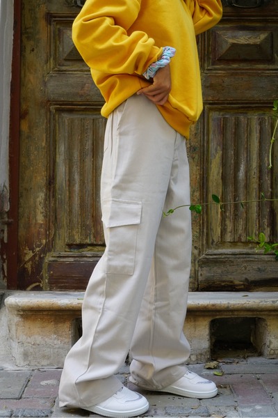 LePold Παντελόνι Gabardine για κορίτσια/αγόρια - Φαρδιά, Σχολικό Παντελόνι Four Seasons