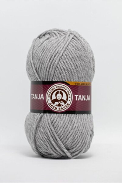 Ören Bayan خيط تانجا للحياكة اليدوية 100 جرام قطعة واحدة اللون 007 رمادي فاتح