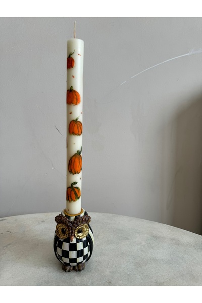 Hatice sakallı design 1 Adet düz silindir dekoratif Şamdan mumu kabak  mum so...