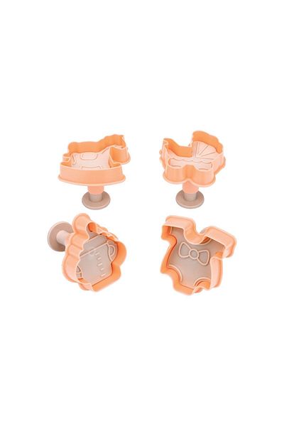 Sunplast Baby Themed Cookie Mold Baby Cookies - 4-Piece Pressed Candy Dough Cutter