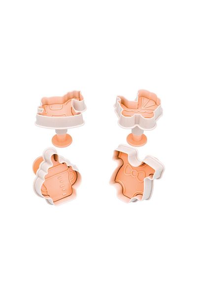 Sunplast Baby Themed Cookie Mold Baby Cookies - 4-Piece Pressed Candy Dough Cutter
