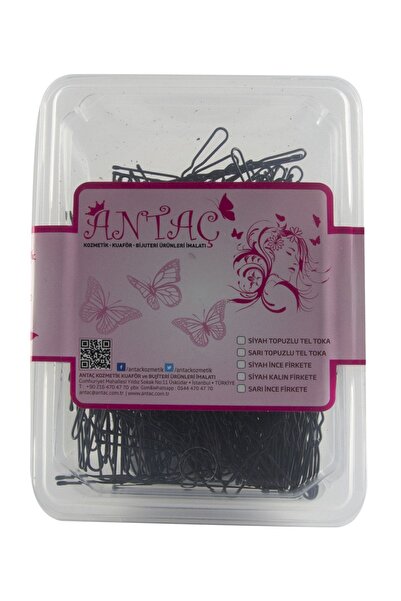 Antaç دبوس شعر أسود سميك 200 جرام
