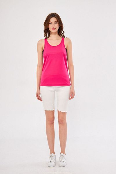 Moda Işık Sports Tank Plain Anthracite Fuchsia Color