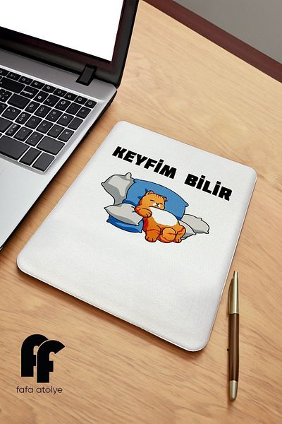 fafaatölye Mouse Pad with Wrist Support - My Enjoyment Knows