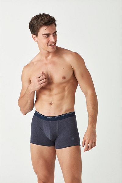 U.S. Polo Assn. Πόλο Ασν. Ανδρικό Navy Blue Melange - Grey Melange 2 Pack Boxer