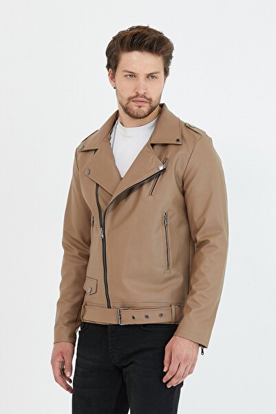 Mero Life Чоловічий бачення новий сезон хрест на блискавці ремінь шкіряна куртка пальто