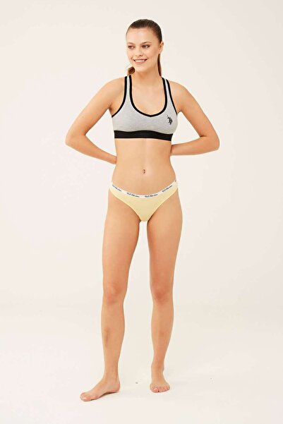 U.S. Polo Assn. Menta színű női tanga 3 részes szett - sárga és rózsaszín 66274