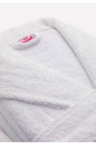 Nurpak Unisex Λευκό Μπουρνούζι Τύπος Ξενοδοχείου