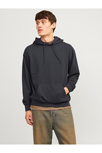 Jack & Jones Мъжки суитшърт Jack Jones Jjecharge в тъмносин цвят - с качулка 12257852-04
