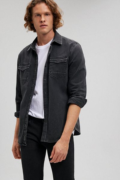 Mavi M0295785223 - Rio Smoke Vintage Denim Men's Jean Shirt