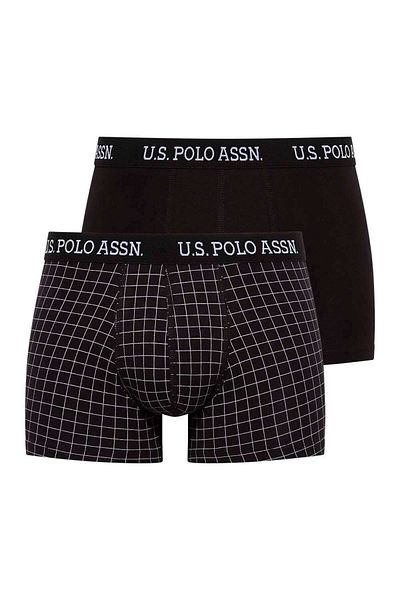 U.S. Polo Assn. Ανδρικά Μαύρα - Μαύρα μποξερ 2 τεμαχίων με στάμπα 82006