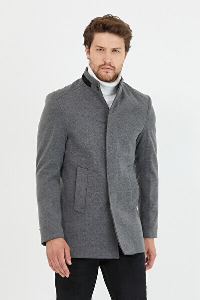 Mero Life Pánský šedý kašmírový kabát nové sezóny