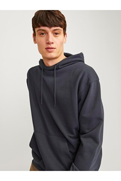 Jack & Jones Мъжки суитшърт Jack Jones Jjecharge в тъмносин цвят - с качулка 12257852-04