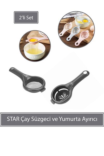 Sunplast Star Tea Strainer and Egg Separator - Anthracite