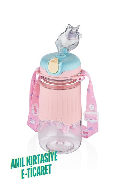 Vagonlife Vagon Life - 600 ML Non-Slip Body, Children's Water Bottle with Animal Figure