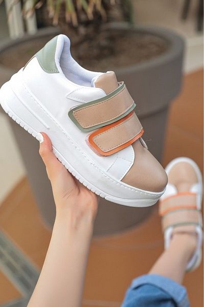 DİVANYA Pantofi de mers pentru femei cu talpă înaltă cu velcro model Mupa colorați