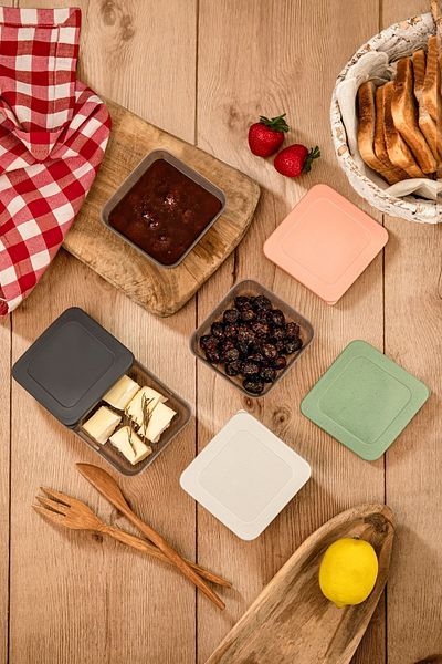 Sunplast Picnic Breakfast Mini Storage Container Set of 4 with Lid