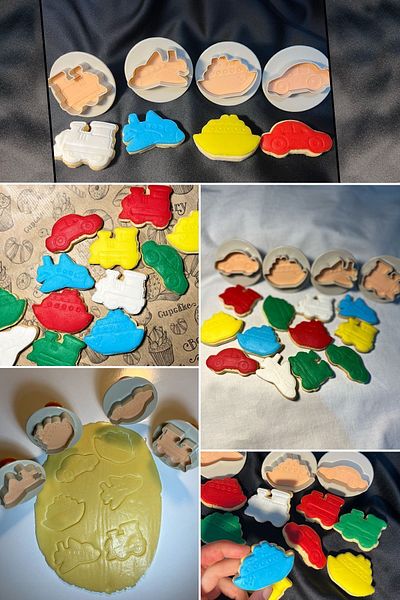 Sunplast Leisure Themed Holiday Cookie Mold Holiday Cookies - 4-Piece Pressed Sugar Dough Cutter