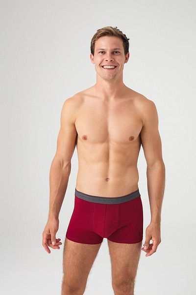 U.S. Polo Assn. Men's Claret Red - Anthracite Melange 2-Piece Boxer 80354