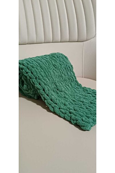 Moda Biçer Λούτρινο πλεκτό κασκόλ