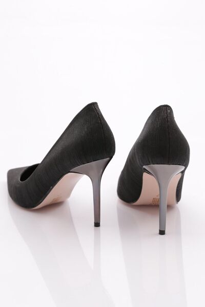 DGN Kadın Topuklu Ayakkabı Siyah Çupra 4836535