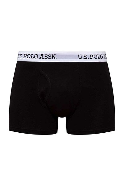 U.S. Polo Assn. BAZA. Polo Assn. 80451 Boxeri negri cu un singur buzunar pentru bărbați
