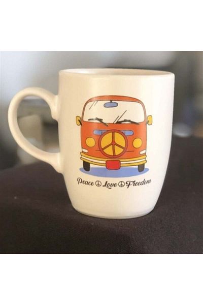 Buka Shops Vosvos Peace Love Freedom - Pink Mug Design
