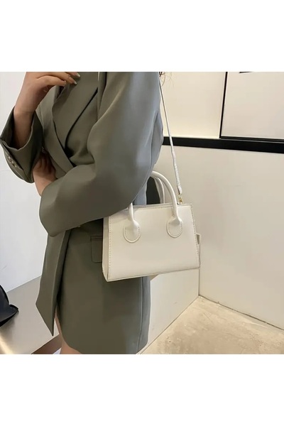bag&more Kadın Beyaz Trend Kare Çanta,Basit Mini Crossbody Çanta,Minimalist S...